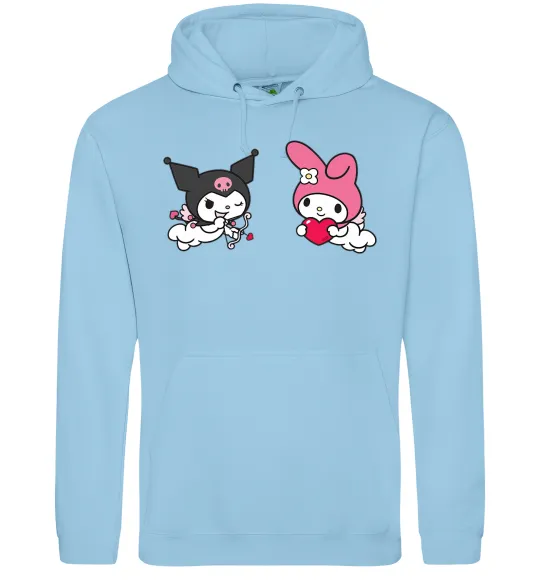 Женская толстовка (худи) Kuromi my melodi Голубой фото