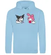Женская толстовка (худи) Kuromi my melodi Голубой Женская толстовка (худи) Kuromi my melodi Голубой фото