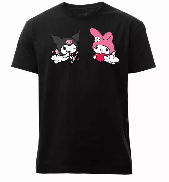 Чоловіча преміум футболка Kuromi my melodi Чорний фото