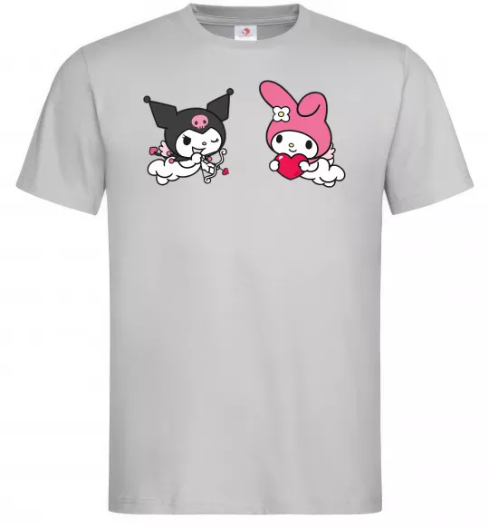 Мужская футболка Kuromi my melodi Серый фото