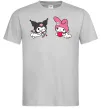 Мужская футболка Kuromi my melodi Серый фото