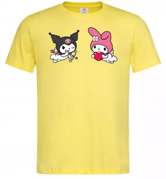 Мужская футболка Kuromi my melodi Лимонный фото