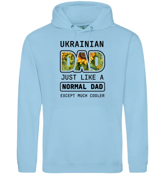 Чоловіча толстовка (худі) Ukrainian dad Блакитний фото