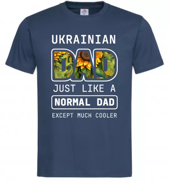 Мужская футболка Ukrainian dad Темно-синий фото