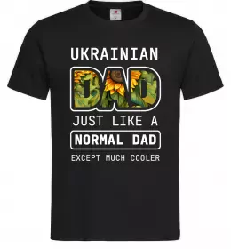 Мужская футболка Ukrainian dad Черный фото