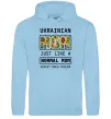 Жіноча толстовка (худі) Ukrainian mom Блакитний фото