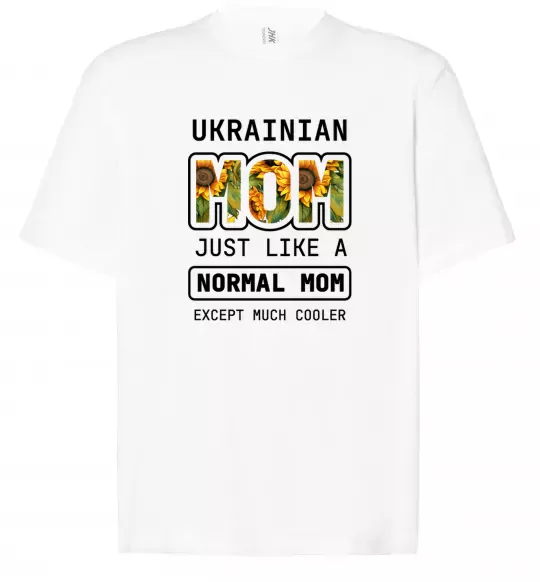 Футболка Оверсайз Ukrainian mom Белый фото