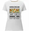Жіноча преміум футболка Ukrainian mom Білий фото