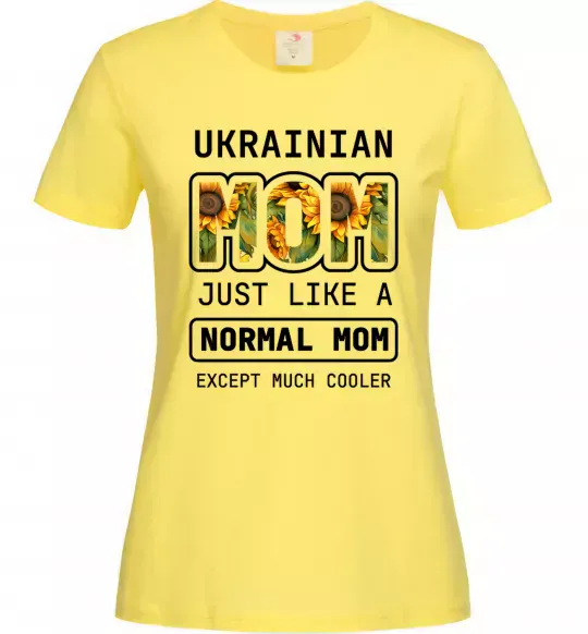 Женская футболка Ukrainian mom Лимонный фото