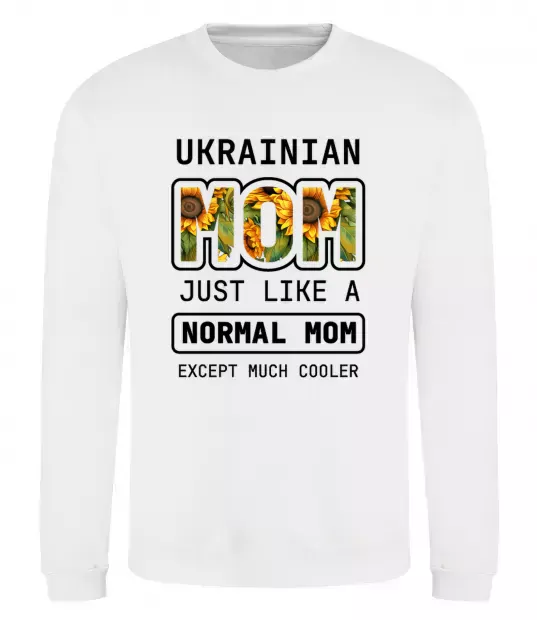 Свитшот Ukrainian mom Белый фото
