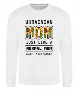 Свитшот Ukrainian mom Белый фото