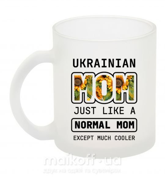 Чашка скляна Ukrainian mom Фроузен фото