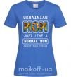 Жіноча футболка Ukrainian mom Яскраво-синій фото