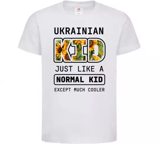 Детская футболка Ukrainian kid Белый фото