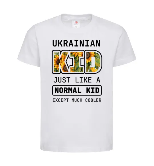Дитяча футболка Ukrainian kid Білий фото