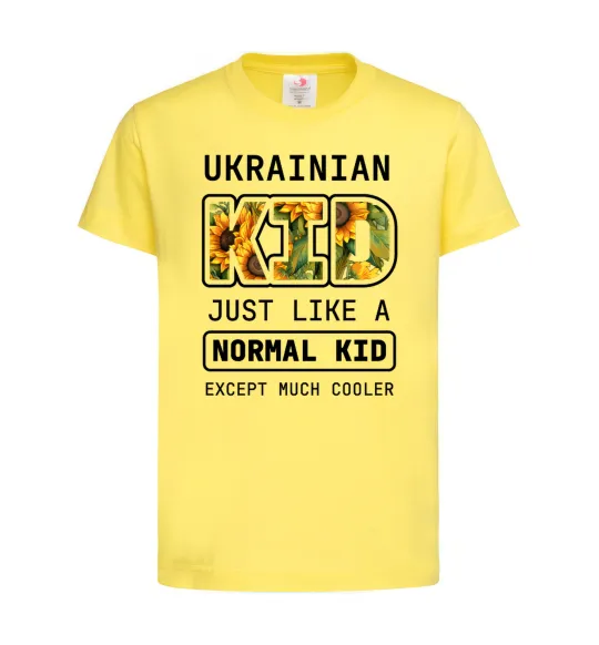 Дитяча футболка Ukrainian kid Лимонний фото
