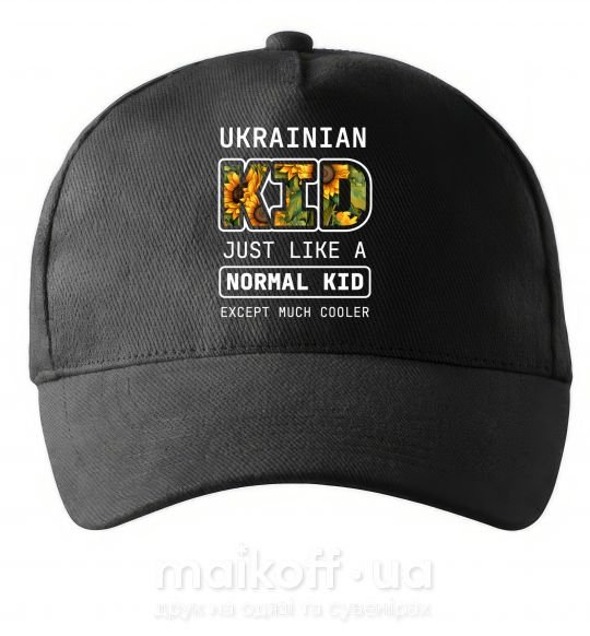 Кепка Ukrainian kid Чорний фото