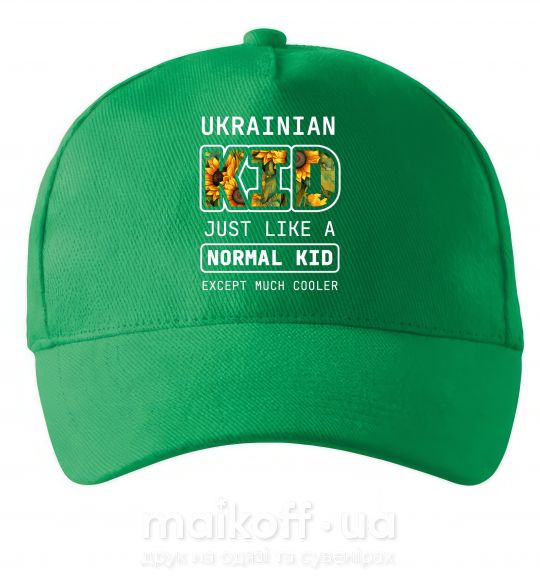 Кепка Ukrainian kid Зеленый фото