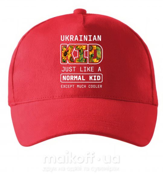 Кепка Ukrainian kid Красный фото
