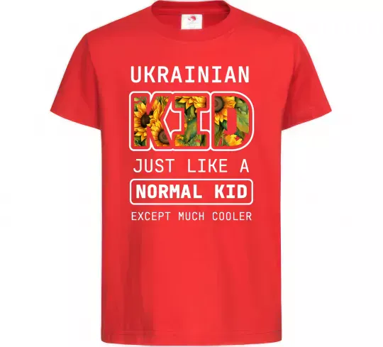 Детская футболка Ukrainian kid Красный фото