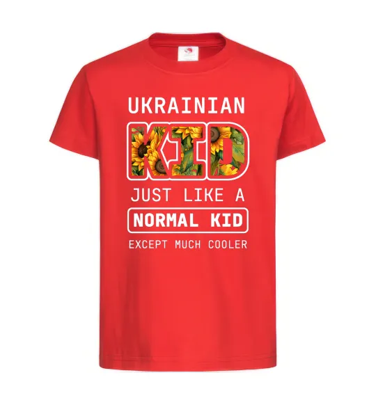 Дитяча футболка Ukrainian kid Червоний фото