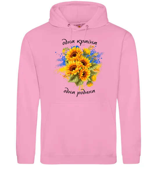 Чоловіча толстовка (худі) Одна країна одна родина Рожевий фото