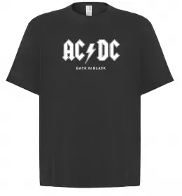 Футболка Оверсайз AC/DC skull Черный фото