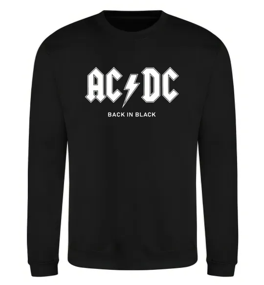 Свитшот AC DC back in black Черный фото