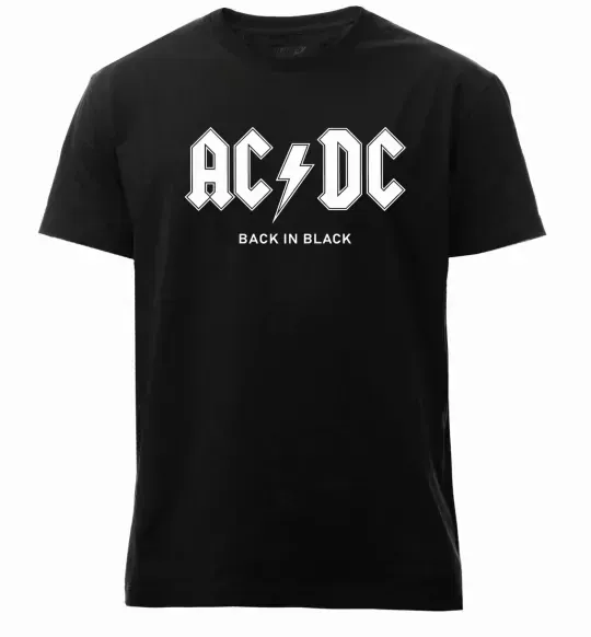 Чоловіча преміум футболка AC DC back in black Чорний фото