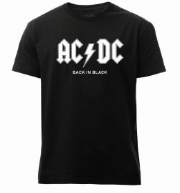 Мужская премиум футболка AC DC back in black