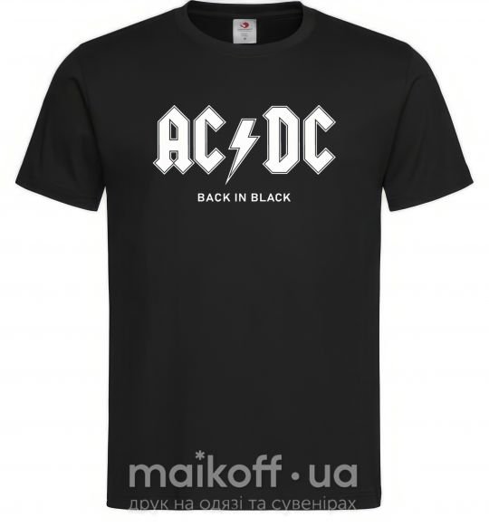 Мужская футболка AC DC back in black Черный фото