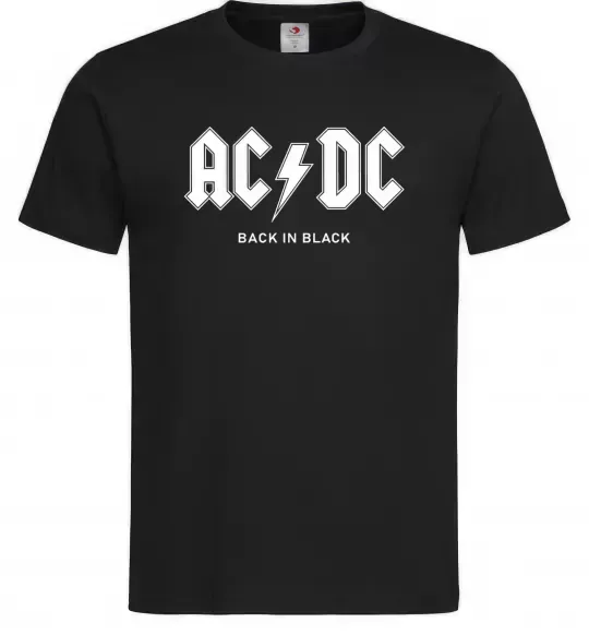 Мужская футболка AC DC back in black Черный фото