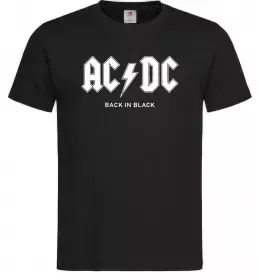 Мужская футболка AC DC back in black Черный фото