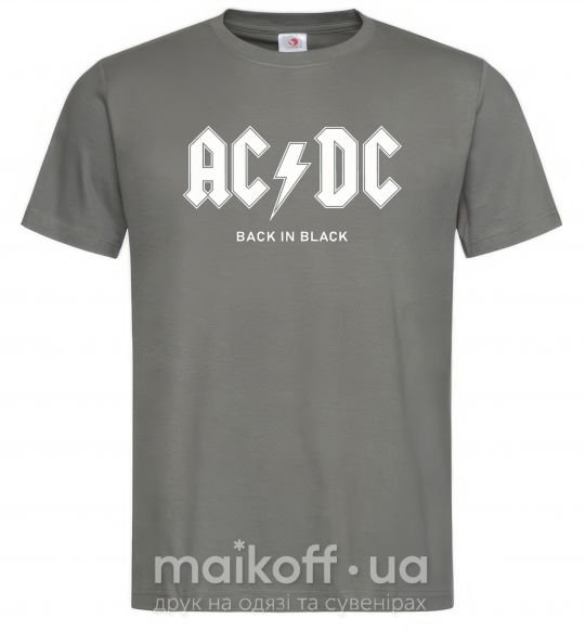 Чоловіча футболка AC DC back in black Графіт фото