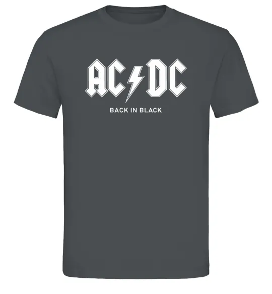 Мужская футболка AC DC back in black Графит фото