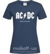 Женская футболка AC DC back in black Темно-синий фото