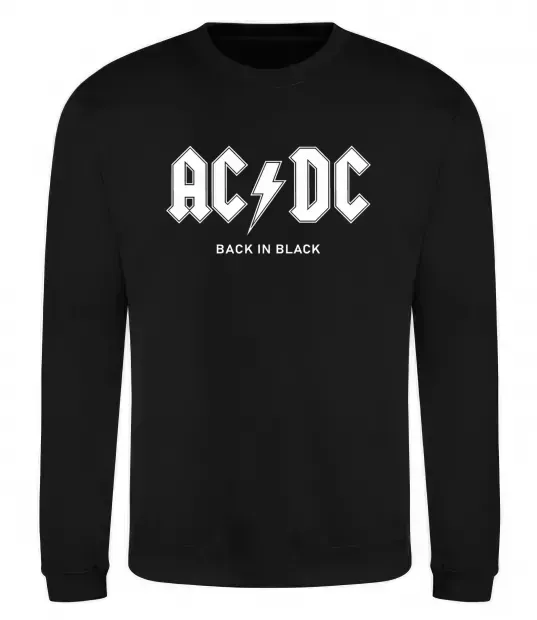 Світшот AC DC back in black Чорний фото