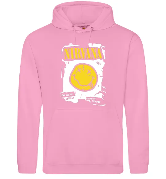 Чоловіча толстовка (худі) Nirvana 1987 Рожевий фото