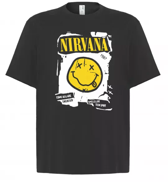 Футболка Оверсайз Nirvana 1987 Чорний фото