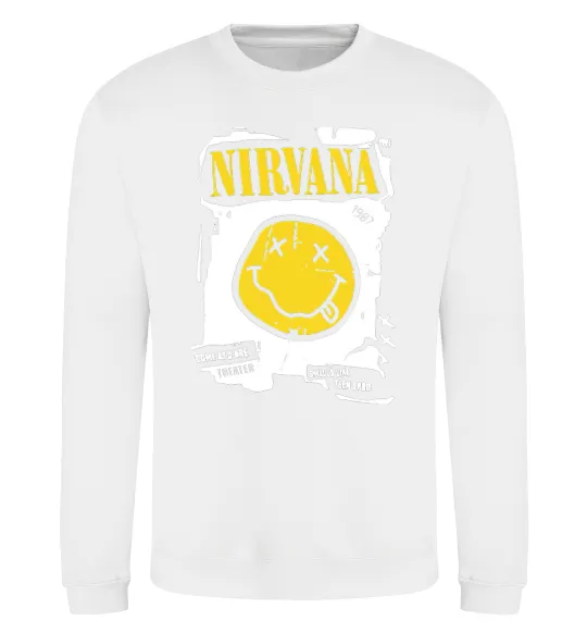 Свитшот Nirvana 1987 Белый фото