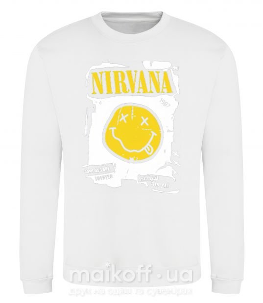 Свитшот Nirvana 1987 Белый фото