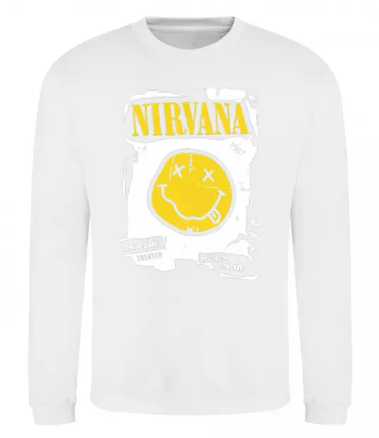 Свитшот Nirvana 1987 Белый фото