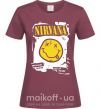 Жіноча футболка Nirvana 1987 Бордовий фото