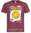 Мужская футболка Nirvana 1987 Бордовый фото