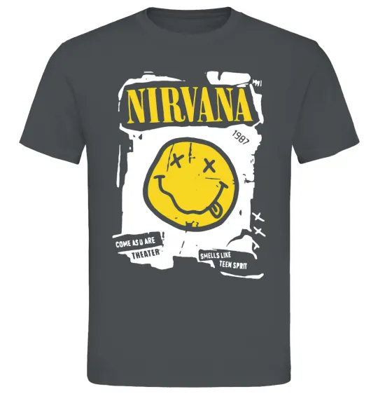 Чоловіча футболка Nirvana 1987 Графіт фото