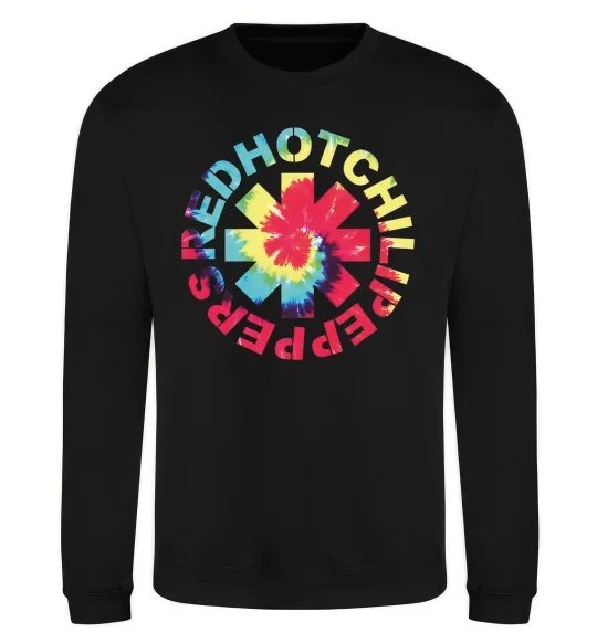 Світшот Red hot chily peppers tie dye Чорний фото