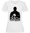 Жіноча футболка Boxing man розмір S Білий фото
