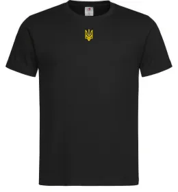 Мужская футболка Герб маленький друк, колір - чорний, розмір - XL Черный фото