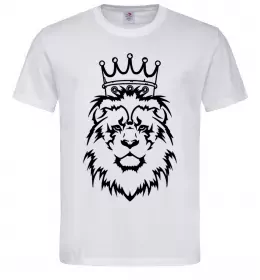 Чоловіча футболка Лев король розмір S Білий фото