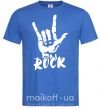 Чоловіча футболка ROCK знак, розмір 4ХL Яскраво-синій фото